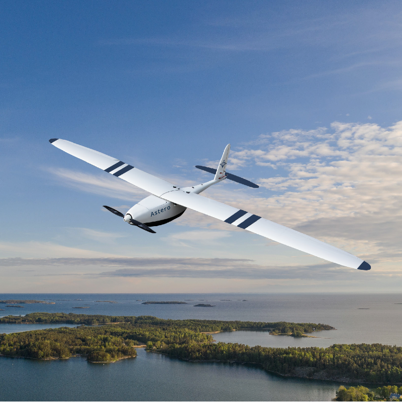 Astero the new groundbreaking fixed-wing drone with high durability and extraordinary long flight time.