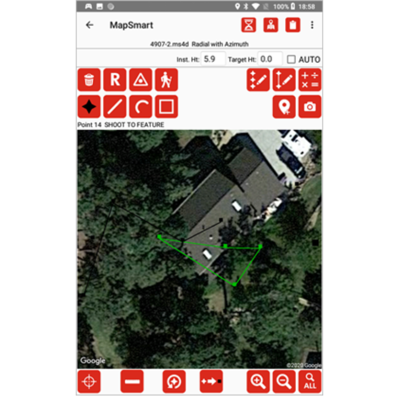 Laser Tech MapSmart on Android