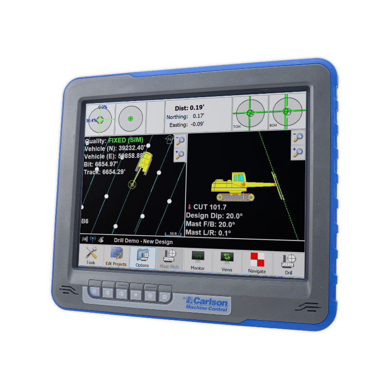 Carlson Machine Control for Drills combines GPS technology with comprehensive but easy-to-use software for both operators and supervisors.