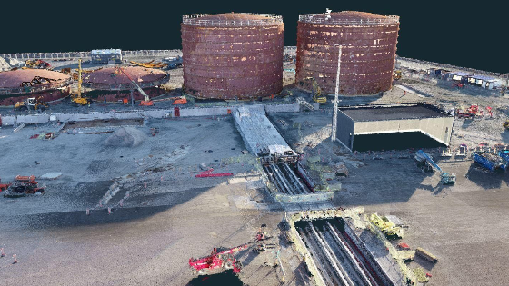 Using UAV Generated Point Clouds to Monitor an Oil Tank Construction Project