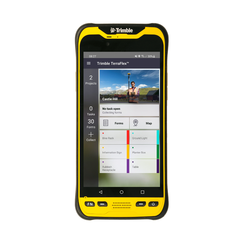 Trimble TerraFlex GIS software running on a Trimble TDC600 handheld - Compare with more than 50 products on Geo-matching.com