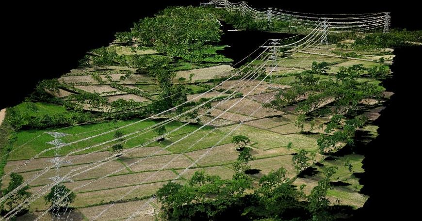 How Airborne Lidar Systems Help Overcome Powerline Inspection Challenges powerline pointcloud