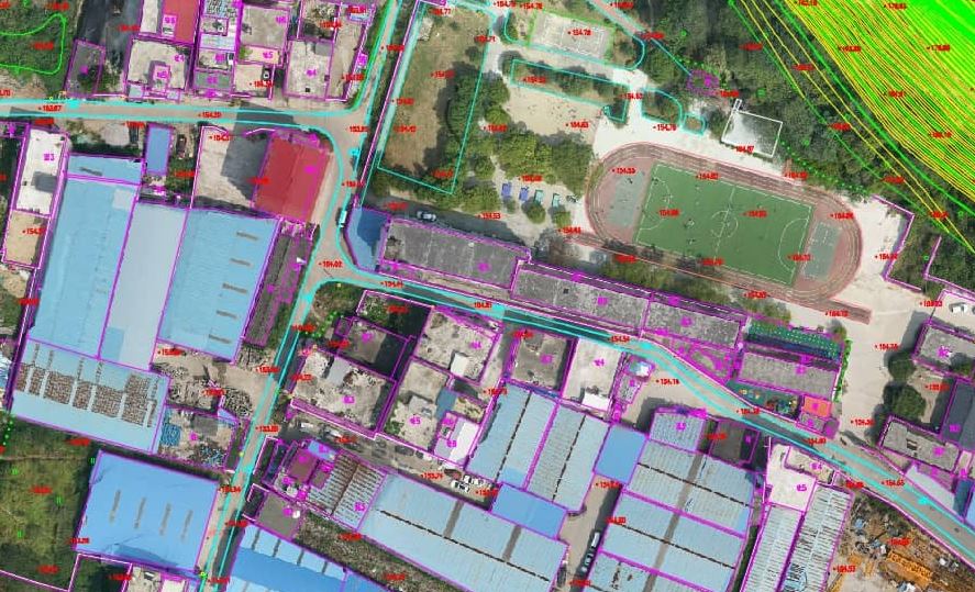 UAV Photogrammetry used in City Planning digital line graph