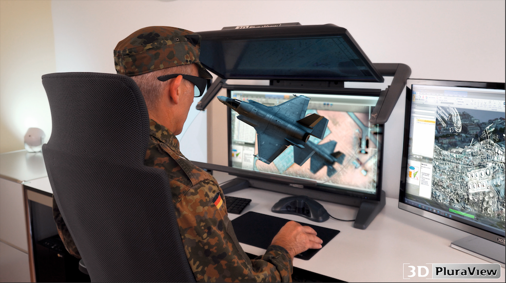 3D PluraView – stereoscopic desktop monitors for military use – shielded and zoned according to NATO standards